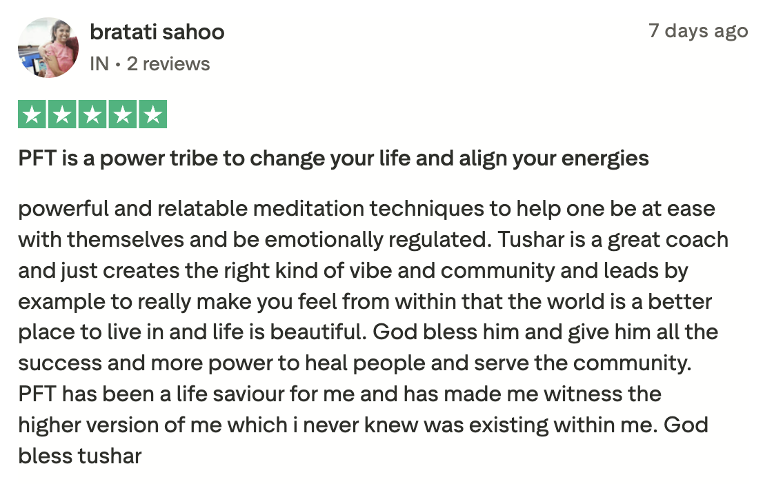 Trustpilot review from Bratati Sahoo
