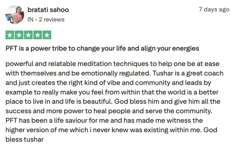 Trustpilot review from Bratati Sahoo